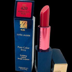 Estee Lauder Pure Color Envy Sculpting Lipstick 420 Rebellious Rose 0.12 oz NIB